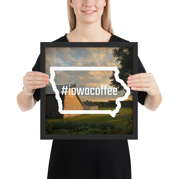 #iowacoffee Framed Poster